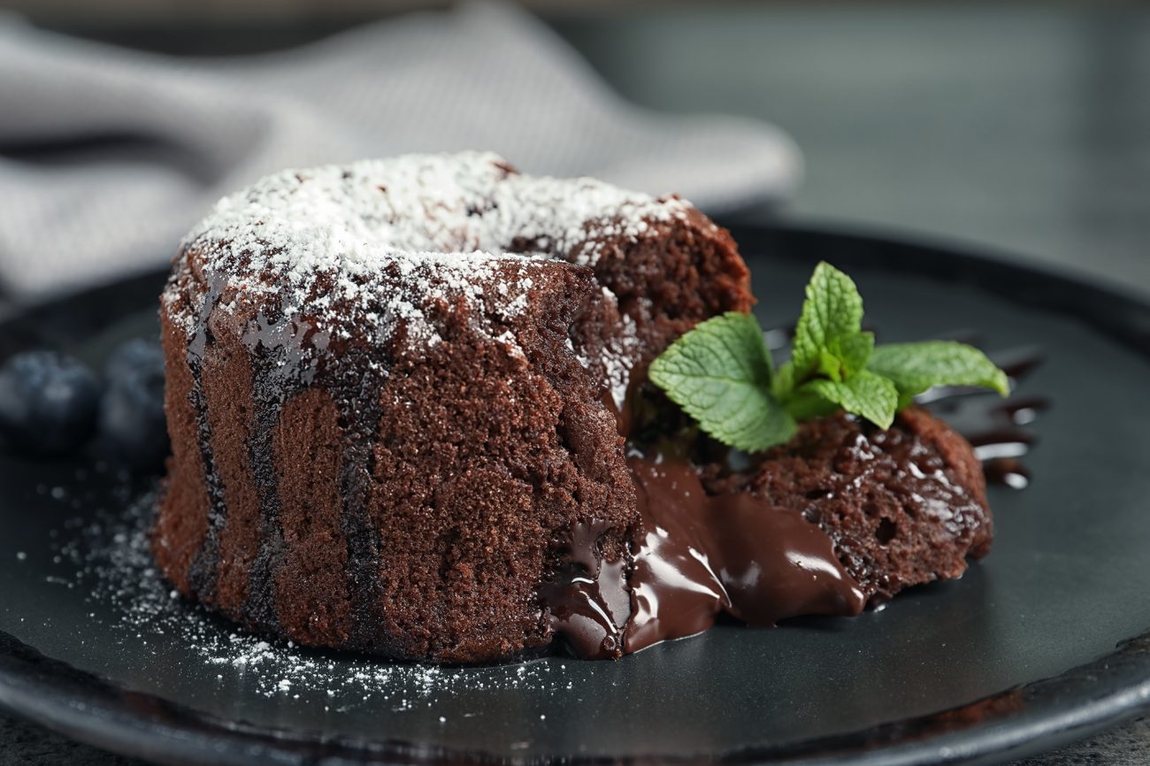 Čokoládový lávový koláč